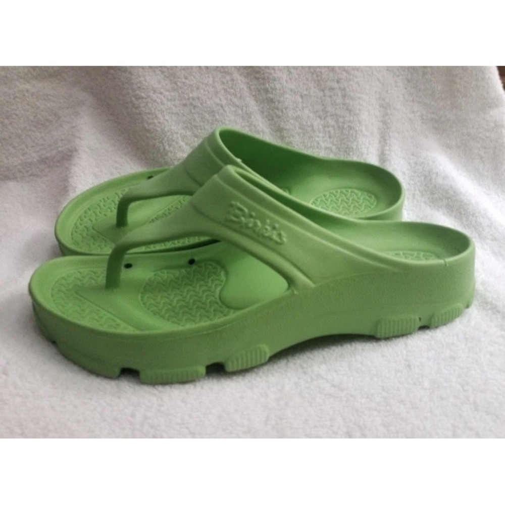 Birki's Birkenstock Green Rubber EVA Thong Flip Flop Sandal Womens 38 7.5-8